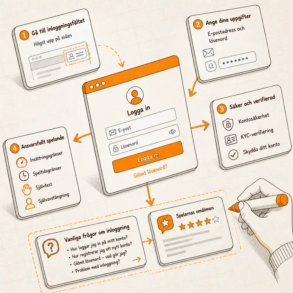 Hugo Casino Inloggning – Logga in på Ditt Konto visual guide for Hugo Casino